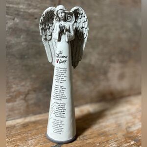 Gray Angel Figurine with Poem
